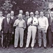 Burnsall Feast Sports Committee 1965, taken in the Red Lion garden