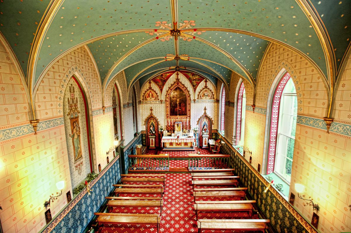 The rarely seen interior of Sacred Heart Church in Broughton Hall