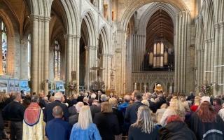 A packed Ripon Cathedral for the service of commemoration and thanksgiving following the death of HM Queen Elizabeth II