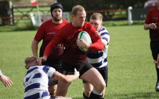 Skipton's (Red) Hamish Munro scored a try for his side at the weekend. Pic: Georgie Green